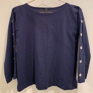 JCrew Long Sleeve Navy Shirt